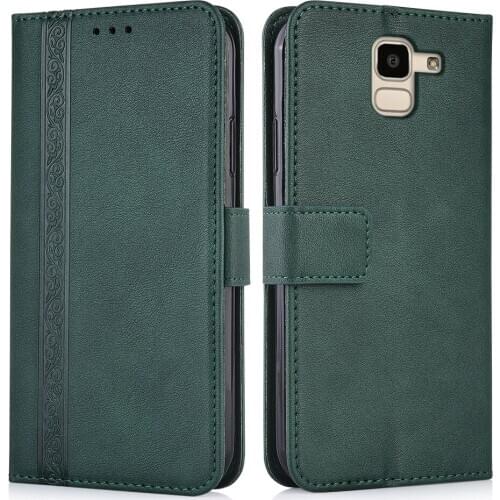 Wallet Leather Case for Samsung Galaxy J6 2018 J600 J600F SM-J600F Back Cover Flip Phone Case for Samsung J6 2018 J62018 Case