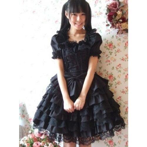 LLT043) Lolita Dresses Short Sleeveless Sweet Lolita Short Dress Ball Gown Fancy Prom Dress Halloween Party Masquerade Costume
