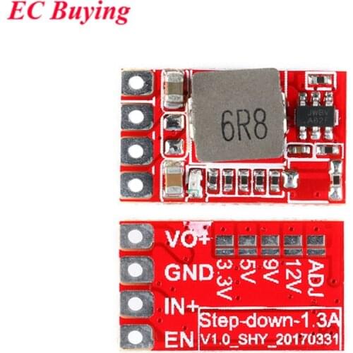 5pc RC Airplane Module Mini 360 DC-DC Buck Converter Step Down Module 1.3A Adjustable Step-Down Conversion 12V 24V to 5V 3.3V 9V
