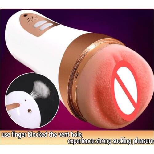 Interactive Voice Male Masturbator Artificial Realistic Vagina Vibrator Pocket Pussy Man Masturbation Cup Sex Machine Erotic Toy