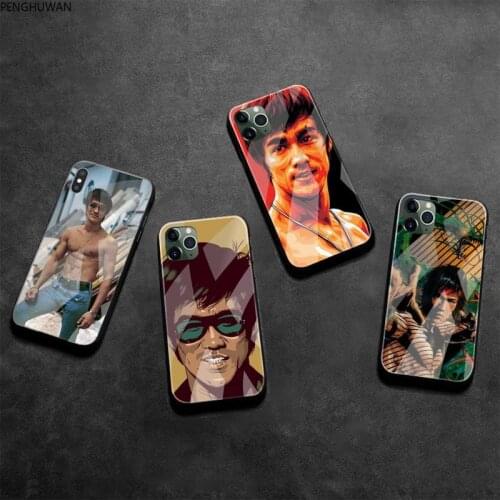 Bruce lee Custom Soft Phone Case Tempered Glass For iPhone 11 Pro XR XS MAX 8 X 7 6S 6 Plus SE 2020 case