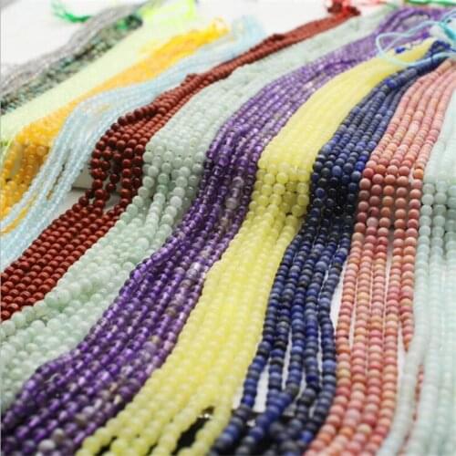 Natural Stone Small Bead Garnet Amethysts lapis lazuli Tigereye Agates Jaspers Loose Beads 2 3mm for Jewelry Making DIY Bracelet