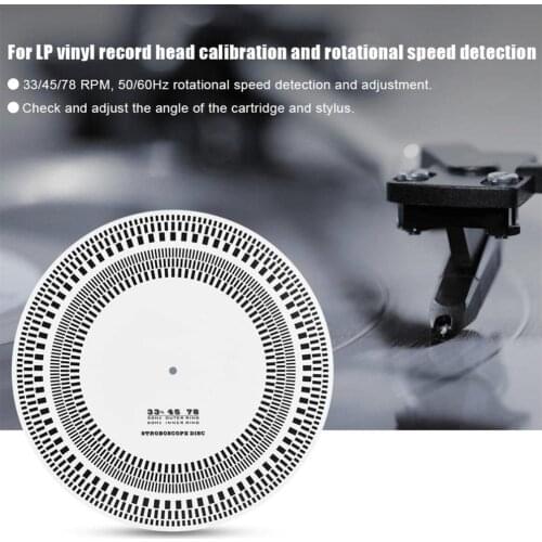 New LP Vinyl Record Turntable Phono Tachometer Calibration Strobe Disc Stroboscope Mat 33 45 78 RPM