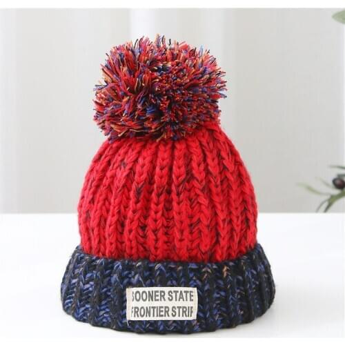 2020 Autumn winter warm childrens hat for boys and girls Baby pullover cap and baby wool hat A thick warm hat for kids