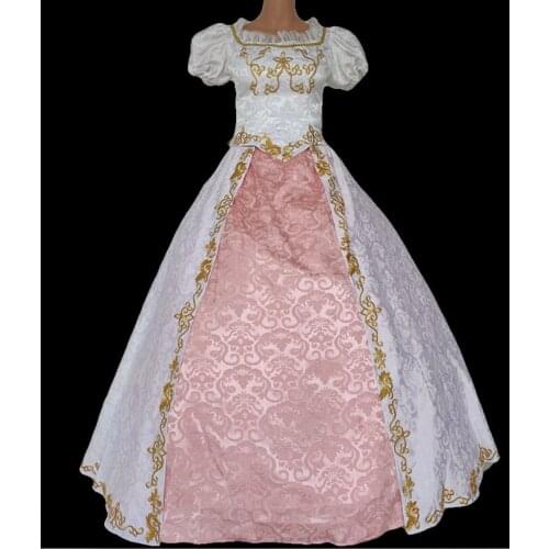 Princess Rapunzel Cosplay Costume Adult Women Elegant Wedding Dress Halloween Carnival Ball Gown