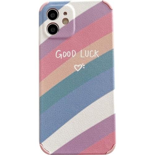 Rainbow Case for Huawei Nova 4 5 6 7 8 Anti-Fall Phone Case for Huawei Honor 8X 9X 20 30s Color Stripes Cover for Mate30 Mate40