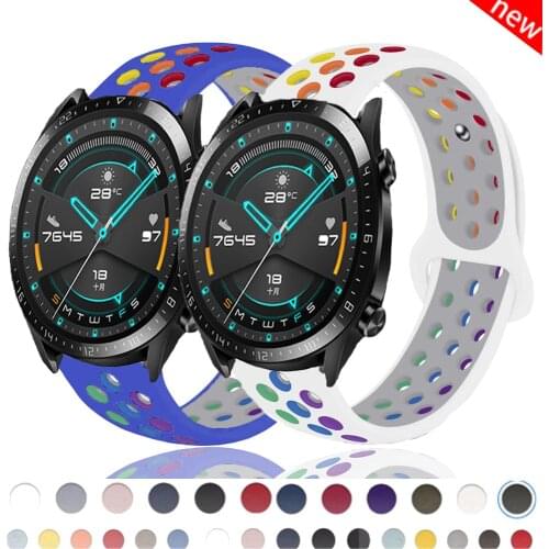 Huawei Watch GT 2/2e/pro strap for Samsung galaxy watch 46mm 42mm active 2/S3/amazfit gtr 2 silicone bracelet smartwatch 20/22mm