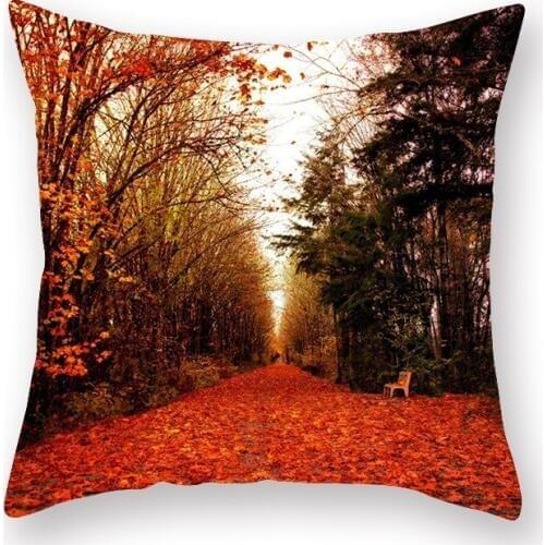 Silk pillowcase Deciduous forest scenery beautiful pillowcase cushion pillow custom pillow cover 10
