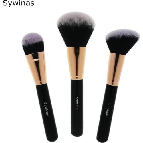Sywinas makeup brush set 3pcs professional makeup brushes foundation powder blusher contour make up brush set tools kit
