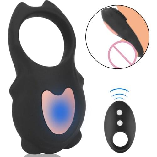 Delay Ejaculation Vibrating Cock Cage Penis Ring Vibrator 10 Mode Sex Shop Adult Products Clitoris Stimulator Sex Toys for Men