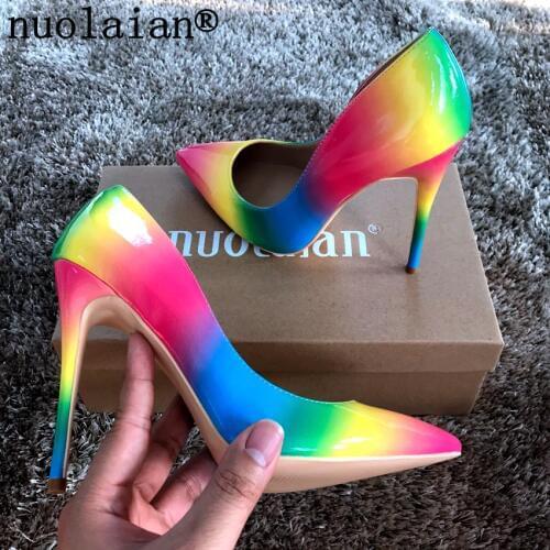 8 10 12CM High Heel Shoes Woman High Heels Pump Shoe Spring Autumn Sandal Boot Women Pumps Dress Wedding Shoes Patent Leather