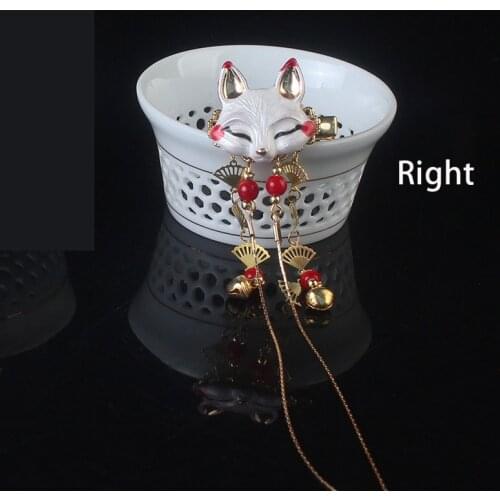 Women Hair Headdress Women Girls Anime Fashion Fox Kawaii Tassel Step Shake Hairpin Accessories