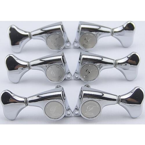 1 Set Super Quality Gear Ratio 1:21 Guitar Machine Heads Tuners Chrome ( #0725 ) MADE IN KOREA