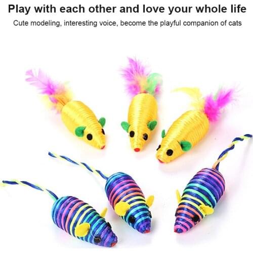 1pcs New Cat Tosses Toy Anti-depression Rope Winding Chirping Mouse Toy Cute Hollow Tube Winding Mouse Shape Home Pet Supplies