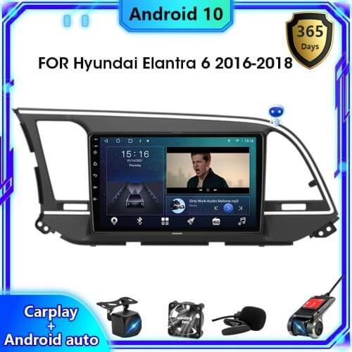 Develuck 2 din Android car Radio multimedia Player For Hyundai Elantra 6 2016-2018 IPS 2.5D 2din GPS Navigation RDS DSP 4G+64G