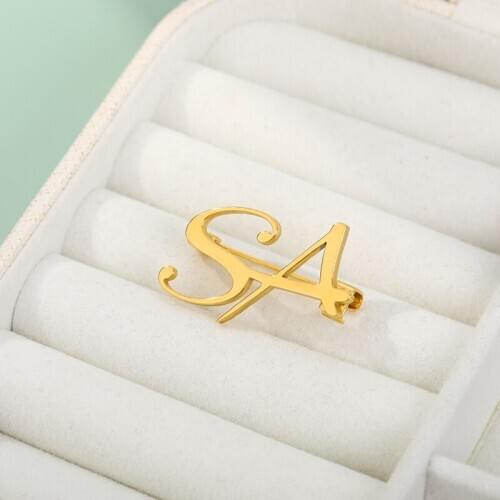 2020 Personalized Name Brooch Custom Name Brooch Stainless Steel Handwritten Font Brooch Woman Brooch Man Brooch Romantic Gift