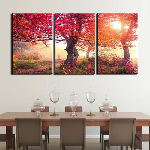 Canvas Pictures Art 3 Pieces abstract tree Poster Decor Living Room Wall HD Printing Paintings Framework