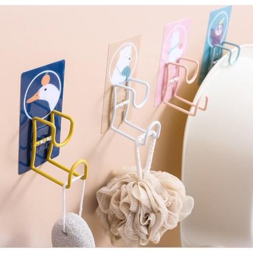 3Pcs Cartoon Animal towel racks for bath Kitchen high quality Towel Rack Hanging Holder Organizer Bathroom Cabinet Cupboard Hang