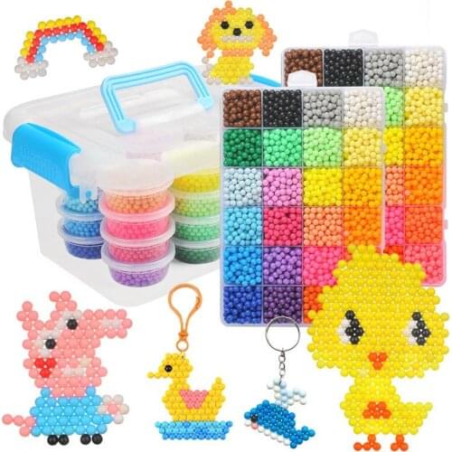 36 Colors Refill Beads Puzzle Crystal DIY Water Spray Beads Set Ball 3D Handmade Magic Toys for Children Hobbies Games Puzzles