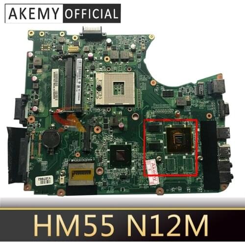 AKEMY Laptop motherboard For TOSHIBA Satellite L750 Notebook Mainboard DABLGDMB8D0 HM55 N12M-GE-B-B1 DDR3