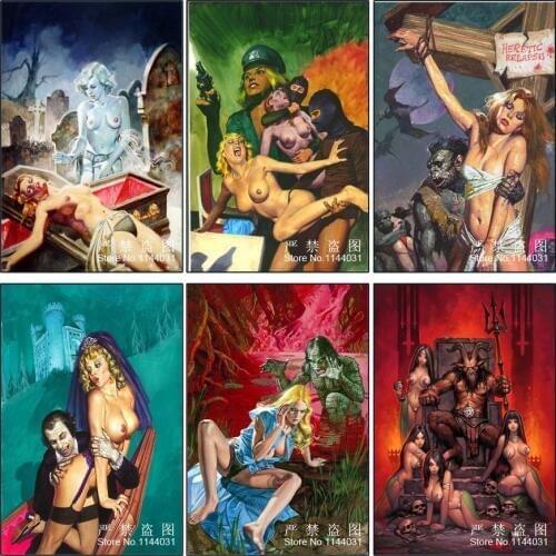 Diy 5D Diamond Painting Sexual Violence Diamond Embroidery Sequins Mosaic Picture Of Rhinestones Diamond Zombies And Beauty