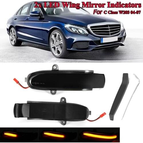 Car Dynamic LED Turn Signal Light Rearview Mirror Light Indicator Blinker for Mercedes C Class W203 T-Modell S203