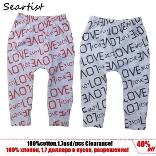 Seartist Baby Boy Girl Valentines Day Pants Bebes Baby Leggings Kids Trousers Long Letters Harem Pants Baby Clothes 2021 New 25