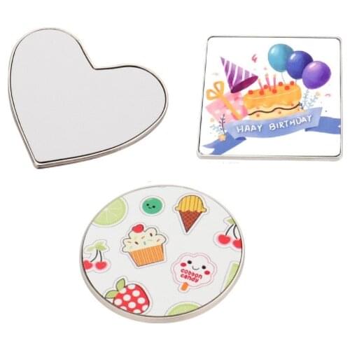 Sublimation blank Metal Fridge magnet accessories with aluminium plate 12 pieces per lot