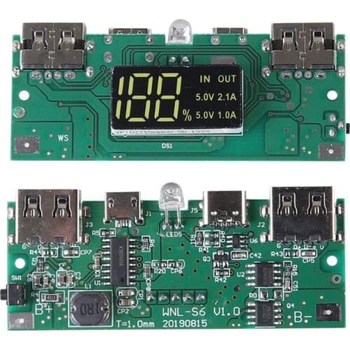 Dual USB LCD Power Bank Shell 10x18650 Battery Case Portable External Box without Battery Powerbank Protector