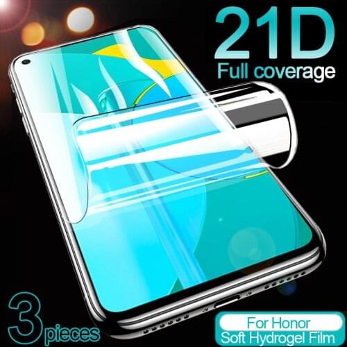 3Pcs Full Cover Hydrogel Film For Honor 30 20 10X Lite Screen Protector For Honor 20 Pro 9 10 9X Lite 20i 8X Soft Film Not Glass