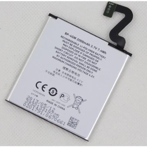ISUNOO 2pcs/lot 2000mAh Mobile Phone BP-4GW Battery For Nokia Lumia 920 920T BP 4GW BP4GW internel replacement battery