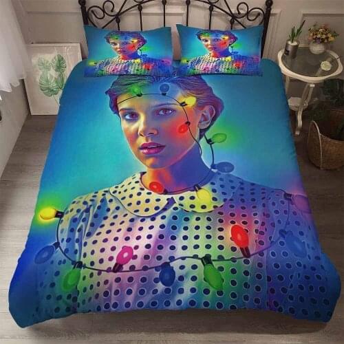 Stranger Things Horror Movies Duvet Cover Set Montauk Bedding Set Full Queen Double Size Home Soft Comfoter Cover Kids Gift