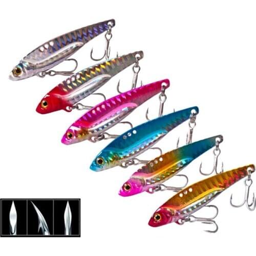 6 Colors 3D Eyes Metal Vib Blade Lure 5/7.5/13/16/20G Sinking Vibration Baits Artificial Vibe for Bass Pike Perch Fishing