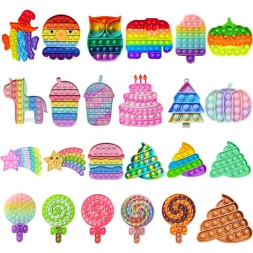 Cartoon Poop Shape Relief Stress Toys Kid Silicone Push Bubble anti stress Fidget Toys Funny Slow Soft Kid Decompression Balls