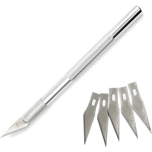Non-slip Cutter Blades Engraving Craft Knives Metal Scalpel Knife Blade Repair Hand Tool for Camping Travel Outdoor Multi Tools