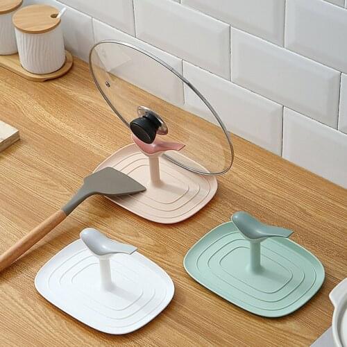 NEW Kitchen Spatula Ladle Shelf Bird Shape Spoon Rest Pot Lid Holder Rack Cover Strainer Pad Multifunction Stand Containers