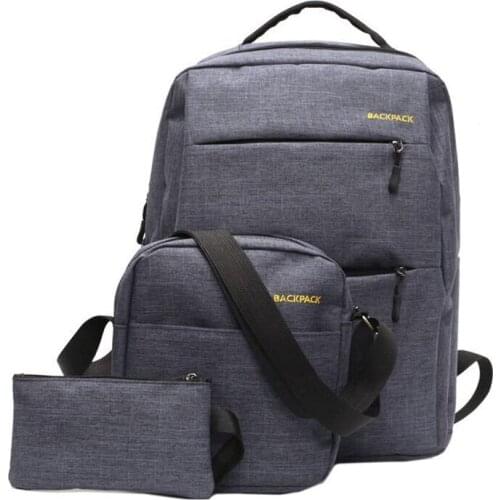 Backpack simple usb charging backpack men and women casual business computer bag backpack triple Fashion schoolbag high quality