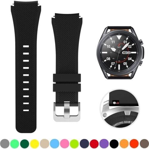 Straps for Samsung Galaxy Watch 46mm / Galaxy Watch 3 45mm/Gear S3 Frontier/Classic Watch, 22mm Silicone Sport Bands
