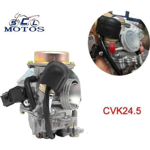 Sclmotos - Motorcycle Carburetor CVK24 24.5mm Carb Electronic Choke Scooter ATV UTV Quads Buggy GY6 100 125 150CC Power Racing