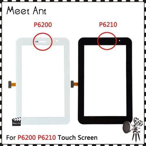 High Quality 7.0" For Samsung Galaxy Tab 7.0 Plus P6200 and P6210 Touch Screen Digitizer Sensor Front Outer Glass Lens Panel