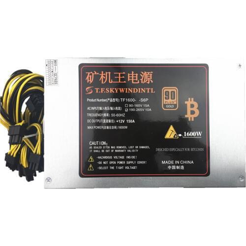T.F.SKYWINDINTL 1600W Mining Power Supply PSU Ant S7 A6 A7 S7 S9 L3 S7 L3+D3 APW3 Asic s9 1600W PC BTC Miner Machine Rig Mining