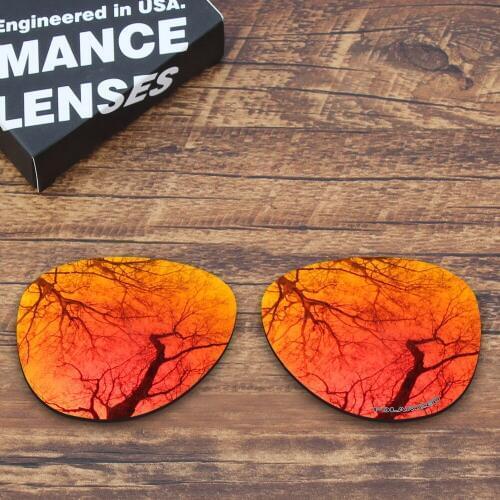 ToughAsNails Resist Seawater Corrosion Polarized Replacement Lenses for Oakley Elmont L Sunglasses Fire Red Mirrored