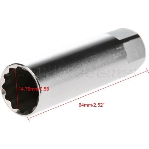 High Quality 14mm 12 Points Spark Plug Socket Magnetic Thin Wall 3/8" Drive Ratchet Wrench For BMW MINI Mercedes Nissan
