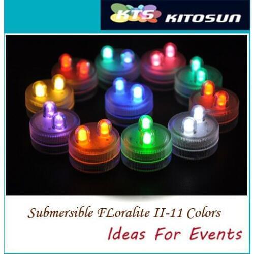 Factory Vendor SUPER Bright double LED Submersible Battery Powered LED Party Light For Centperiece