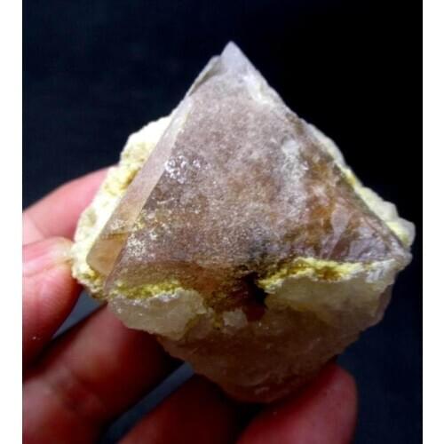 122g Pink Octahedral Fluorite w/ Quartz - crystals and stones healing Mineral specimen Home Decor feng shui decoration