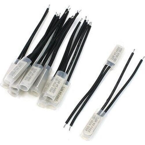 250V 5A NC. 85C Bimetal Thermostat Temperature Control Switch 12 Pieces