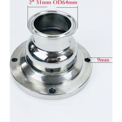 3"OD91mm * 2"OD64 Tri-clamp Reducer Flange For 3"Distillation Glass Column,Stainless Steel 304