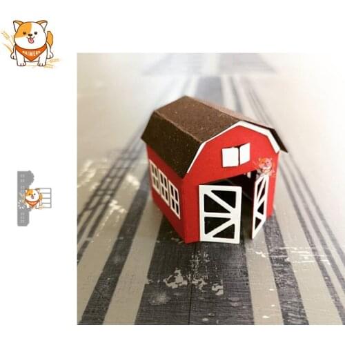 3D House Building Metal Cutting Dies Mold Knife Scrapbooking Stencil DIY Embossing Craft Die Cuts Card Making New Dies For 2020