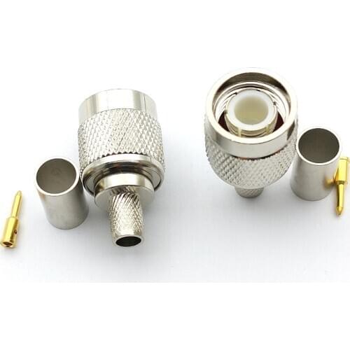 40pcs copper TNC Male Crimp for LMR240 RG-8X RG8X RF Coax Cable Connector adapter