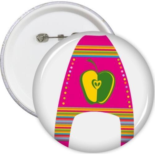 ABCDEFGHIJKLM Alphabet Orange Watermelon Apple Strawberry Fruit Cute Interesting Funny Round Pin Badge Button 5pcs